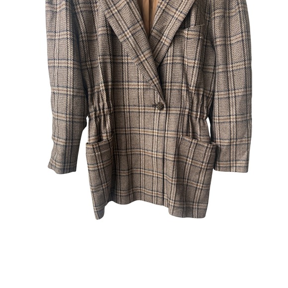 Escada By Margaretha Ley Wool Cashmere Plaid Blazer Jacket Womens EU 40 US M - Picture 3 of 11